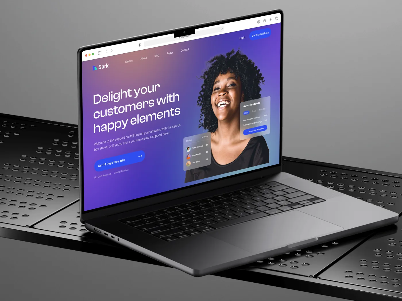 Modern website design presentation
