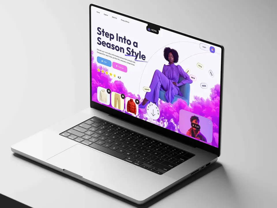 Colourful premium web design direction